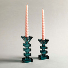 Torenn Candle  Holder Blue Set of 2 Torenn Candle  Holder Blue Set of 2