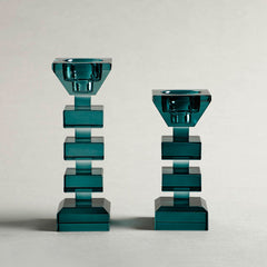 Torenn Candle  Holder Blue Set of 2 Torenn Candle  Holder Blue Set of 2