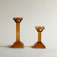 Marquis Candle Holder Amber Set of 2 Marquis Candle Holder Amber Set of 2
