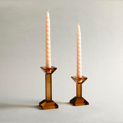 Marquis Candle Holder Amber Set of 2 Marquis Candle Holder Amber Set of 2