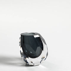 Picadio Hand-Cut Crystal Vase Gray Picadio Hand-Cut Crystal Vase Gray