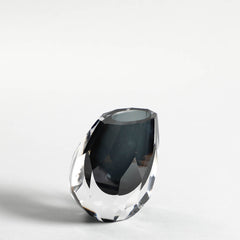 Picadio Hand-Cut Crystal Vase Gray Picadio Hand-Cut Crystal Vase Gray