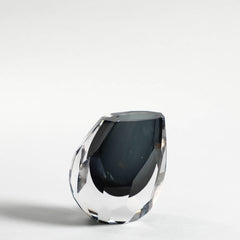 Picadio Hand-Cut Crystal Vase Gray Picadio Hand-Cut Crystal Vase Gray