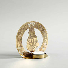 Ganesha T- Light Candle Holder Gold Ganesha T- Light Candle Holder Gold