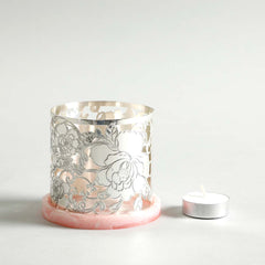 Rose T-Light Candle Holder With Resin Base Rose T-Light Candle Holder With Resin Base