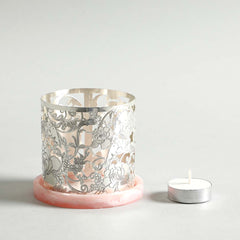 Rose T-Light Candle Holder With Resin Base Rose T-Light Candle Holder With Resin Base