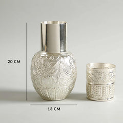 Ambuj Silver Water Pitcher With Glass Ambuj Silver Water Pitcher With Glass