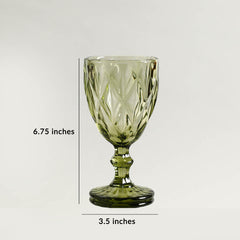 Jeniffer Green Stem Glass Set Of 6