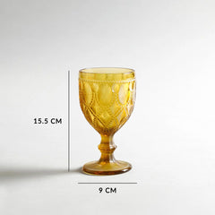 Aria Amber Stem Glass Set Of 6 Aria Amber Stem Glass Set Of 6