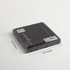 Cocktail Napkins Black Set of 15 Cocktail Napkins Black Set of 15