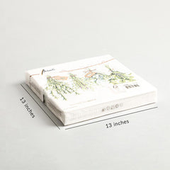 Napkin Fresh herbs Set of 20 Napkin Fresh herbs Set of 20