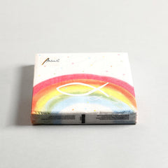 Cocktail Napkins Rainbow white Set of 20 Cocktail Napkins Rainbow white Set of 20