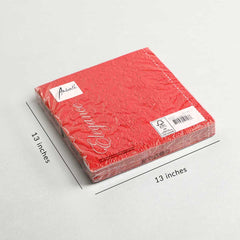 Napkin dark red Set of 15 Napkin dark red Set of 15