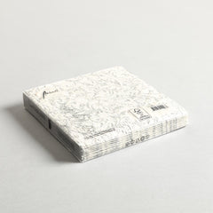 Napkin  Damask White / Silver Set of 15 Napkin  Damask White / Silver Set of 15