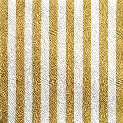 Napkin Stripes Gold / White Set of 15 Napkin Stripes Gold / White Set of 15