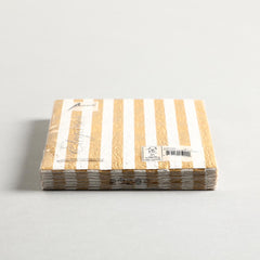 Napkin Stripes gold Set of 15 Napkin Stripes gold Set of 15