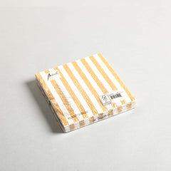 Napkin Stripes gold Set of 15 Napkin Stripes gold Set of 15
