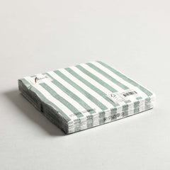 Napkin Stripes sage Set of 20 Napkin Stripes sage Set of 20