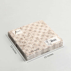 Napkin Hiba sand Set of 20 Napkin Hiba sand Set of 20