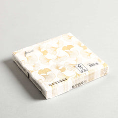 Napkin Gingko gold Set of 20 Napkin Gingko gold Set of 20
