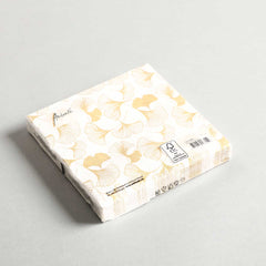 Napkin Gingko gold Set of 20 Napkin Gingko gold Set of 20