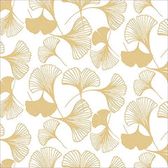 Napkin Gingko gold Set of 20 Napkin Gingko gold Set of 20