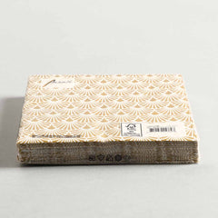 Napkin Art Deco Gold / White Set of 20 Napkin Art Deco Gold / White Set of 20