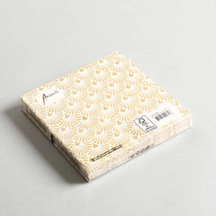 Napkin Art Deco Gold / White Set of 20 Napkin Art Deco Gold / White Set of 20
