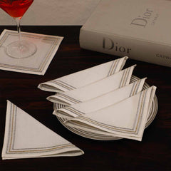Oswin Embroidery Cocktail Napkin Set Of 6