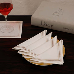 Benno Embroidery Cocktail Napkin Set Of 6 Benno Embroidery Cocktail Napkin Set Of 6