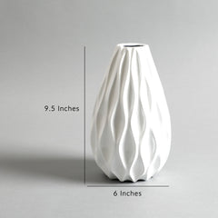 Ocean Wave Small Vase- White