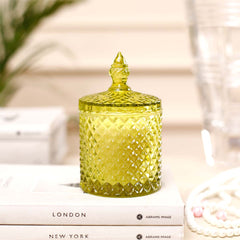 Alyona Green Scented Candle Jar With Lid Alyona Green Scented Candle Jar With Lid