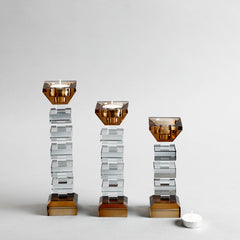 Alvaro Crystal Candle Holder Medium Alvaro Crystal Candle Holder Medium