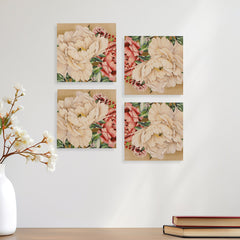 Julia Flower Bunch Wall Art S/4 Julia Flower Bunch Wall Art S/4