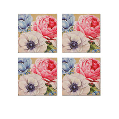 Calix Camellia Flower Wall Art S/4 Calix Camellia Flower Wall Art S/4