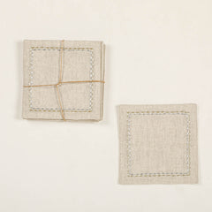 Lurex Embroidered Cocktail Napkins Set Of 6 Lurex Embroidered Cocktail Napkins Set Of 6