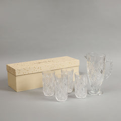 Dupio Crystal Carafe With 4 Glasses Set Dupio Crystal Carafe With 4 Glasses Set