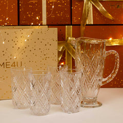 Dupio Crystal Carafe With 4 Glasses Set Dupio Crystal Carafe With 4 Glasses Set