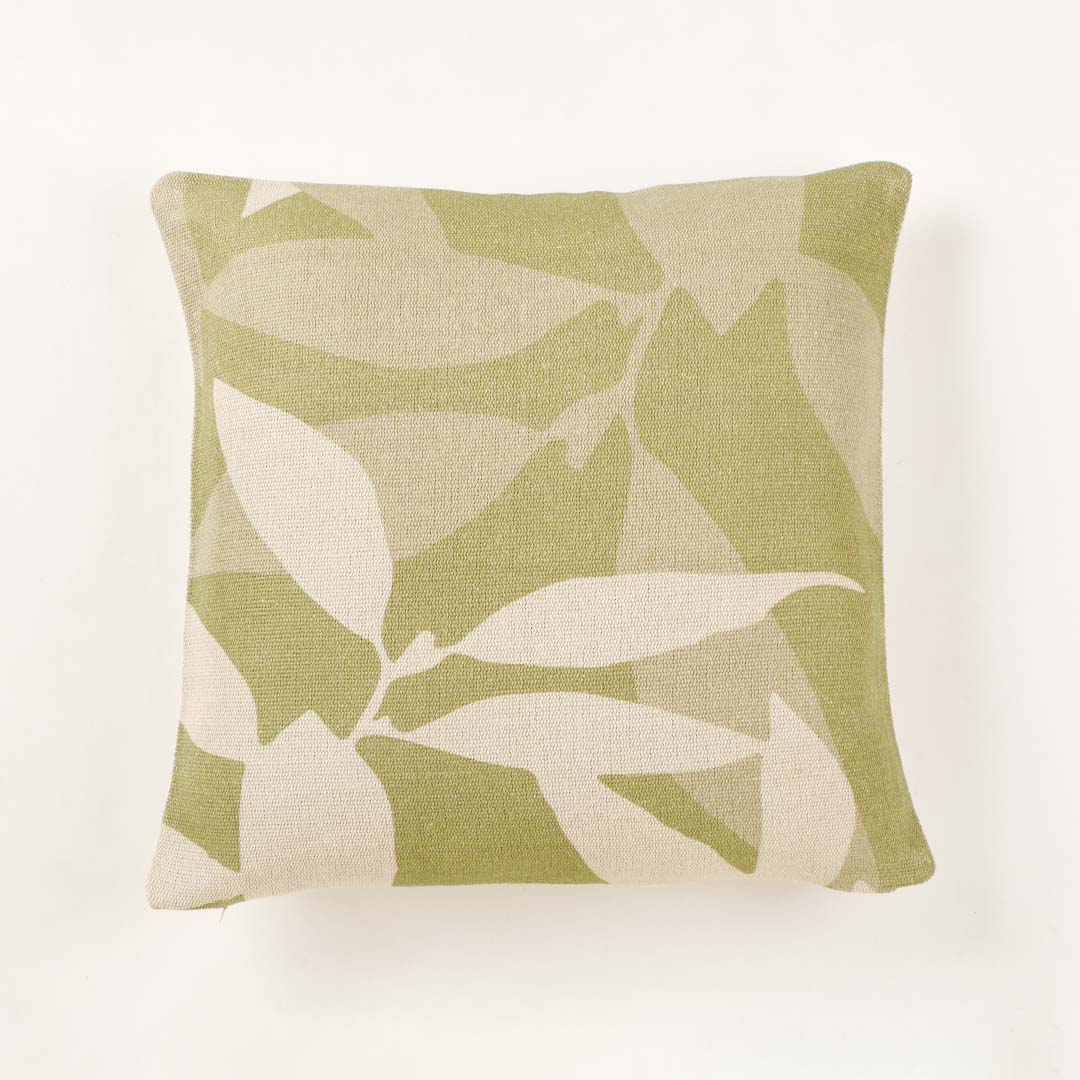 Canvas Printed Green Cushion Cover - Main Image