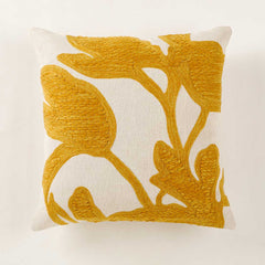 Ayleen Embroidered Yellow Cushion Cover Ayleen Embroidered Yellow Cushion Cover