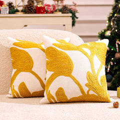 Ayleen Embroidered Yellow Cushion Cover Ayleen Embroidered Yellow Cushion Cover