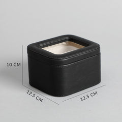 Amara Black 2 Slot Leather Watch Box Amara Black 2 Slot Leather Watch Box