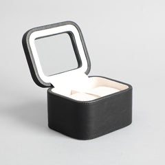 Amara Black 2 Slot Leather Watch Box Amara Black 2 Slot Leather Watch Box