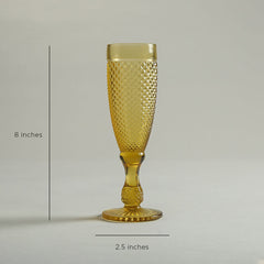 Siara Amber Stem Glass Set of 6 Siara Amber Stem Glass Set of 6