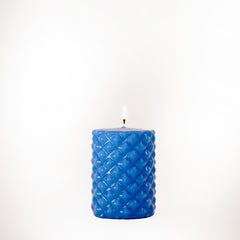 Spikes Pillar Candle Blue Small Spikes Pillar Candle Blue Small