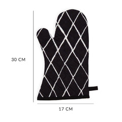 Trapunta Black & White Oven Glove Trapunta Black & White Oven Glove
