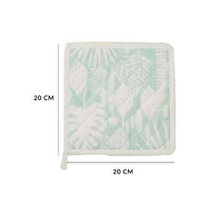 HAZEL WHITE  GREEN POT HOLDER HAZEL WHITE  GREEN POT HOLDER
