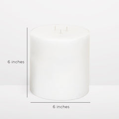 White Pillar Candle 6 x 6 Inch White Pillar Candle 6 x 6 Inch