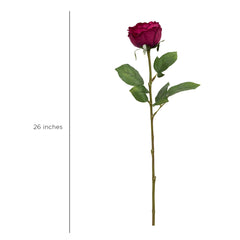 Peking Cabbage Rose with Leaves Maroon Peking Cabbage Rose with Leaves Maroon