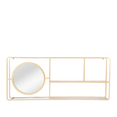 Nadia Wall Shelf with Mirror Golden Nadia Wall Shelf with Mirror Golden